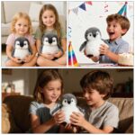 JcvPot Pinguin Kuscheltier, Weiches Stofftier Für Kinder Und Babys, Kuscheltier Pinguin Plüschtierüschtier – Bild 3