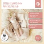 Bieco Kuscheltier Reh Ella mit Rassel | Baby Kuscheltier ab 0 Monate Stofftier Baby Plüschtier 6 rentier – Bild 7
