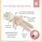 Bieco Kuscheltier Reh Ella mit Rassel | Baby Kuscheltier ab 0 Monate Stofftier Baby Plüschtier 6 rentier – Bild 6