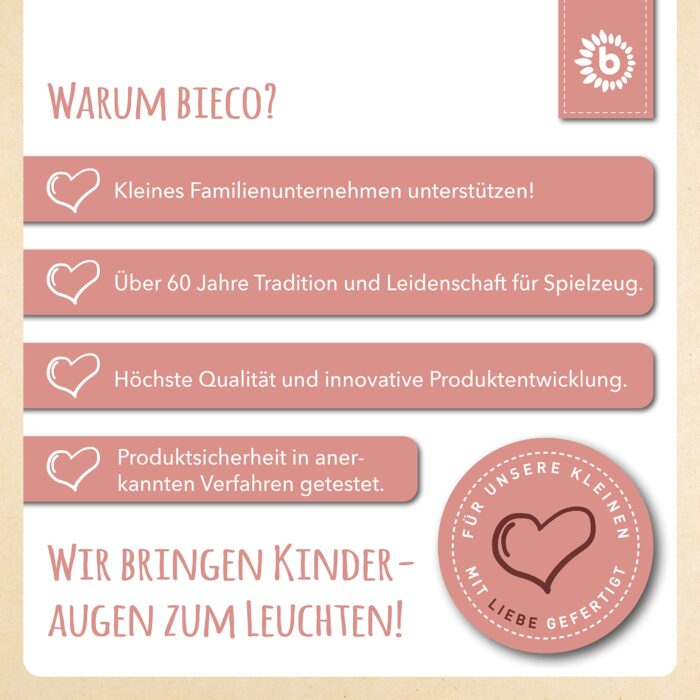 Bieco Kuscheltier Reh Ella mit Rassel | Baby Kuscheltier ab 0 Monate Stofftier Baby Plüschtier 6 rentier – Bild 2