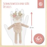 Bieco Kuscheltier Reh Ella mit Rassel | Baby Kuscheltier ab 0 Monate Stofftier Baby Plüschtier 6 rentier – Bild 5